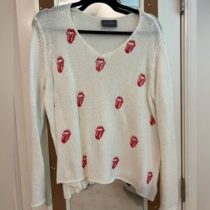 Wooden Ships Rolling Stones themed cashmere sweater - NEVER WORN!